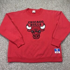 Vintage Chicago Bulls Nutmeg Sweatshirt Size Large 90s Embroidered